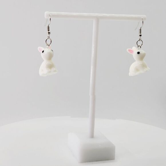 Cute Easter Bunny Rabbit Drop Dangle Earrings Fashion Jewelry 2" - Picture 1 of 6